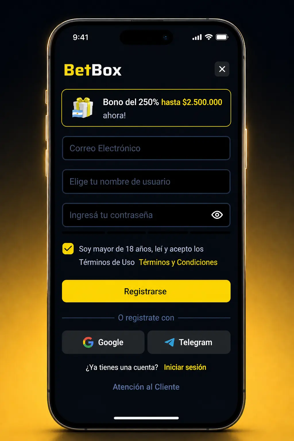 Pasos para reclamar y activar tu bono de Betbox en Argentina: registro, depósito, código promocional y activación.