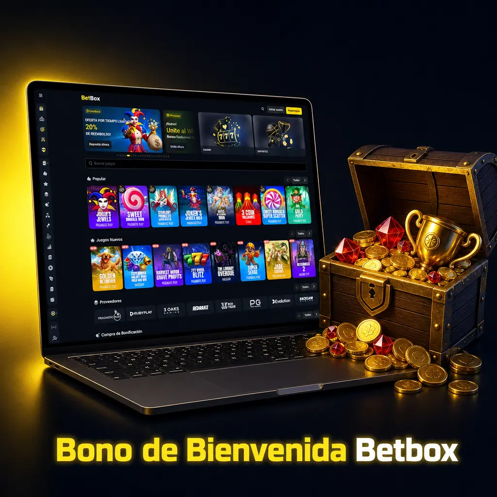 Bono de bienvenida Betbox: 250% hasta $2.500.000 más 75 giros gratis en tus primeros 4 depósitos