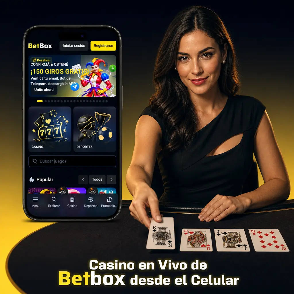 Casino en vivo de Betbox en el celular desde el navegador