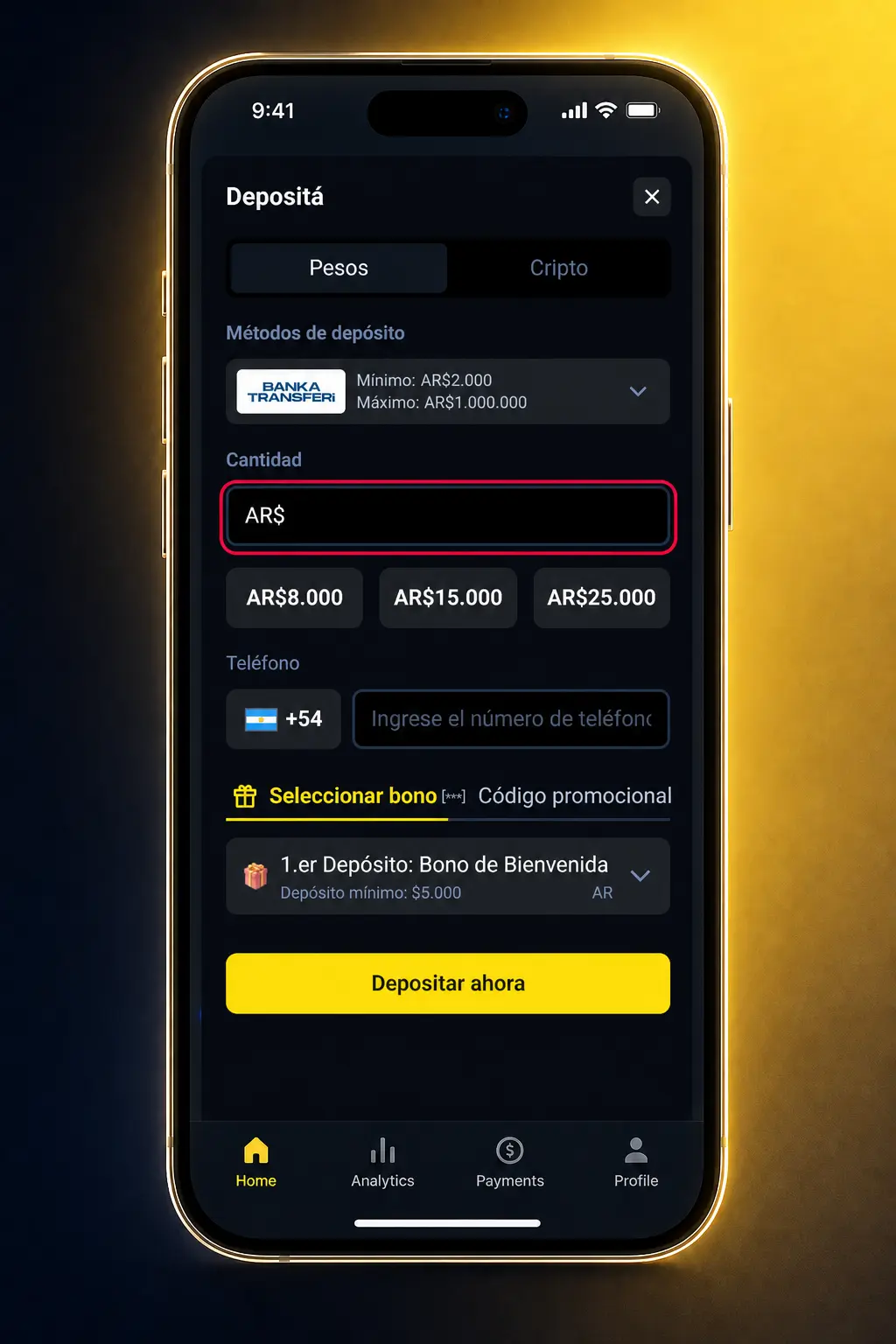 Pasos para depositar en Betbox con Mercado Pago, Lemon Cash, transferencia bancaria o cripto